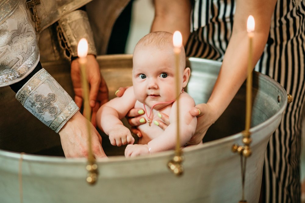 Ополье храм Воздвижения крещение младенцев