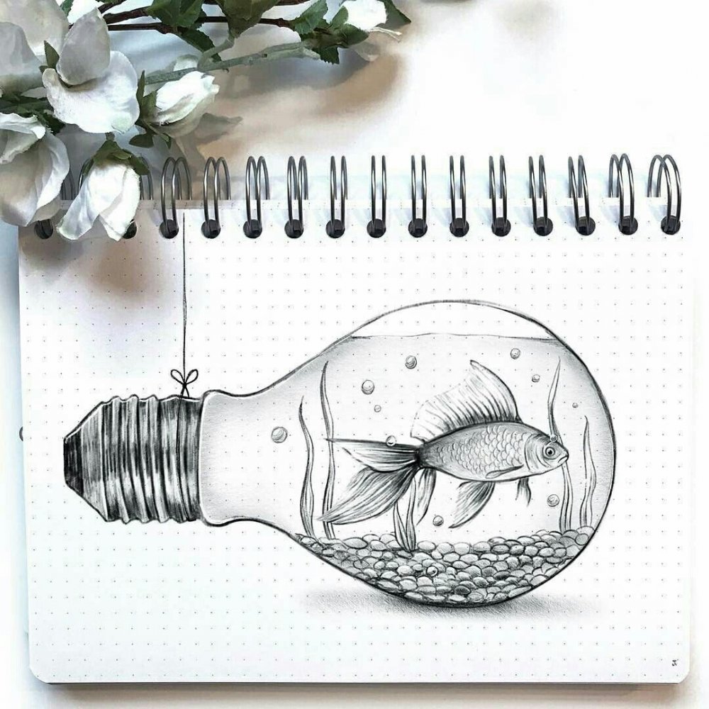 Идеи для скетчбука лампочка
