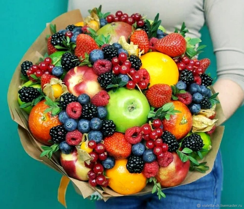 Букет здоровья из фруктов