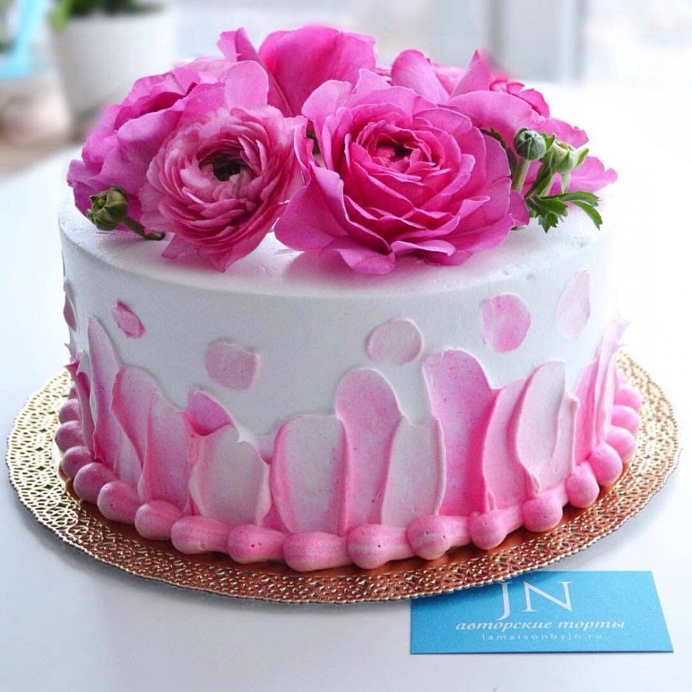 Торт и цветы картинки красивые