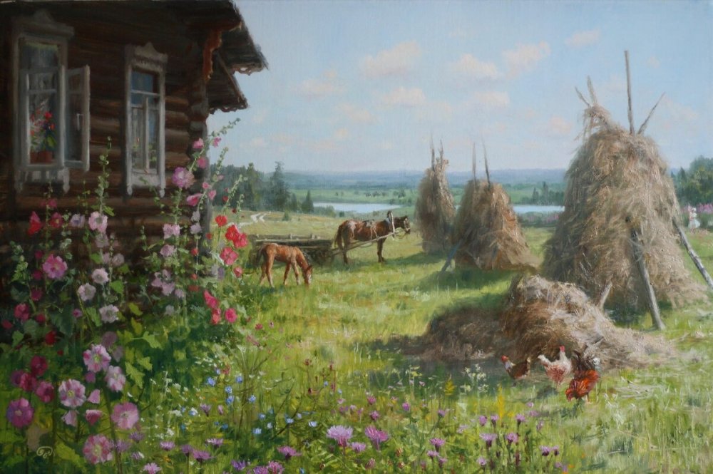 Владимир Жданов живопись деревня