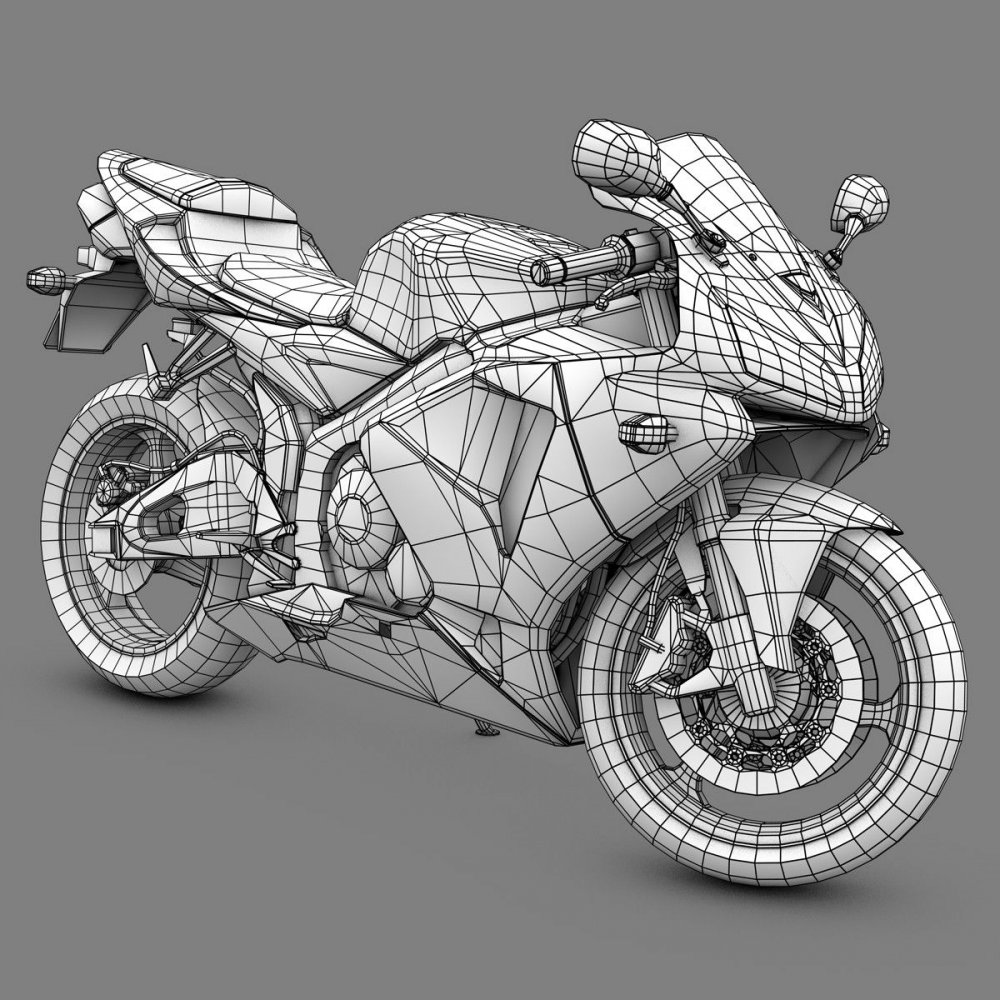 3d Max рендер мотоцикл