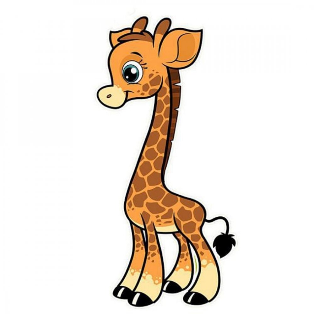 Легкий рисунок жирафа для срисовки