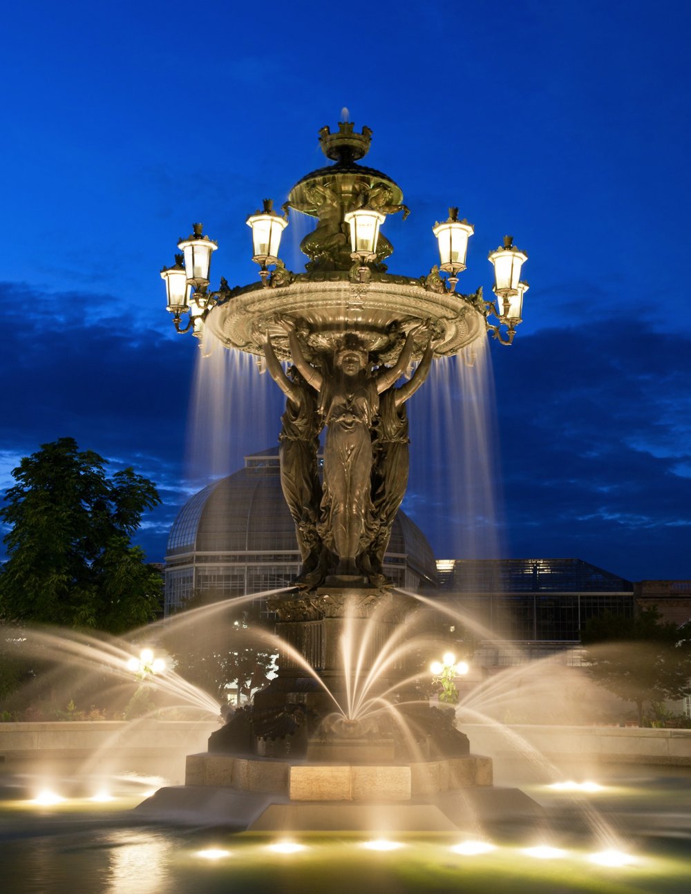 Парк Бартольди Вашингтон, фонтаны