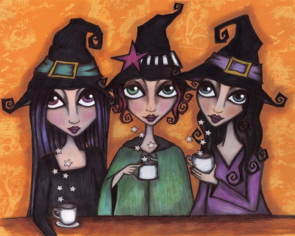 Хэллоуин три ведьмы