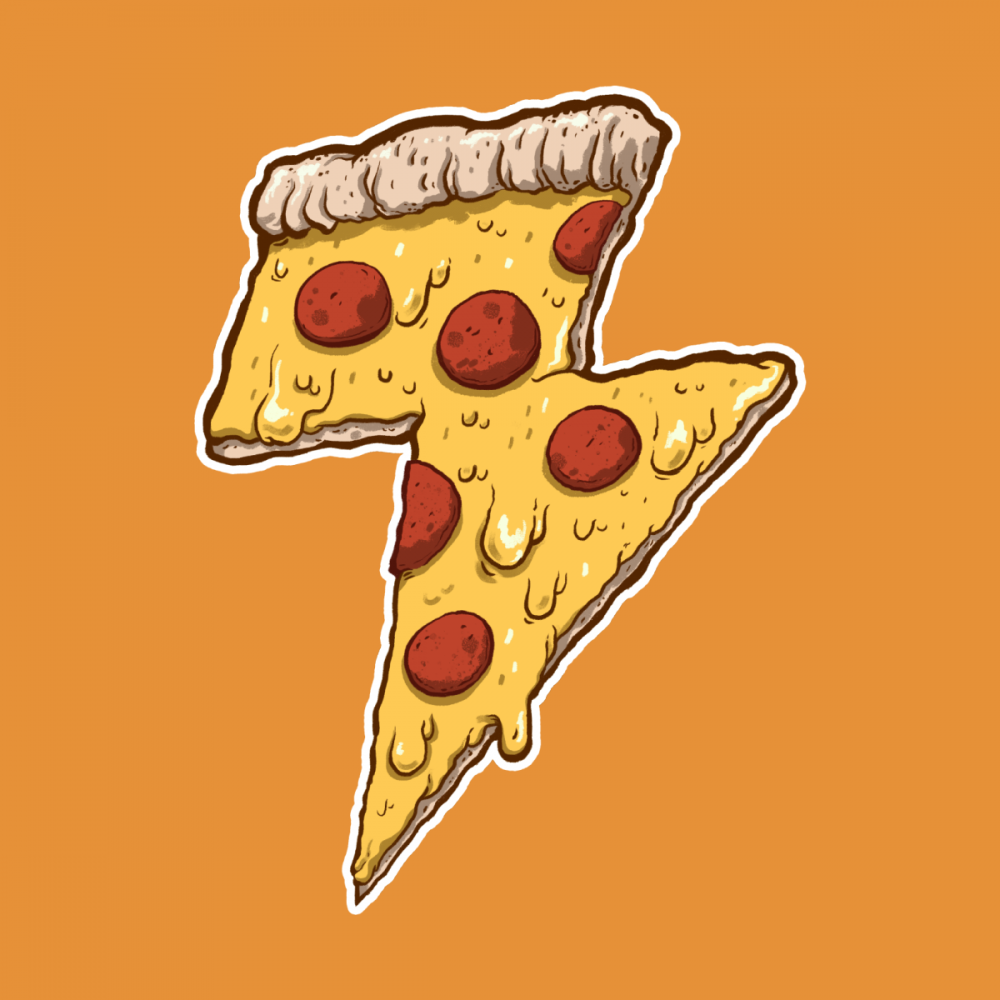 Пицца рисунок 1 кусок