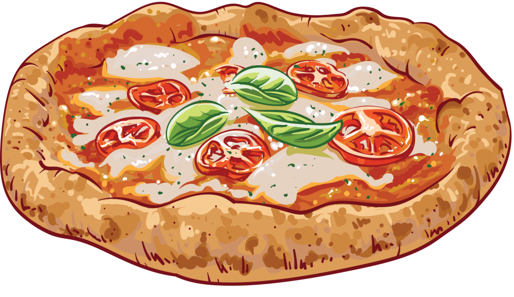 Скетч акварель Италия пицца