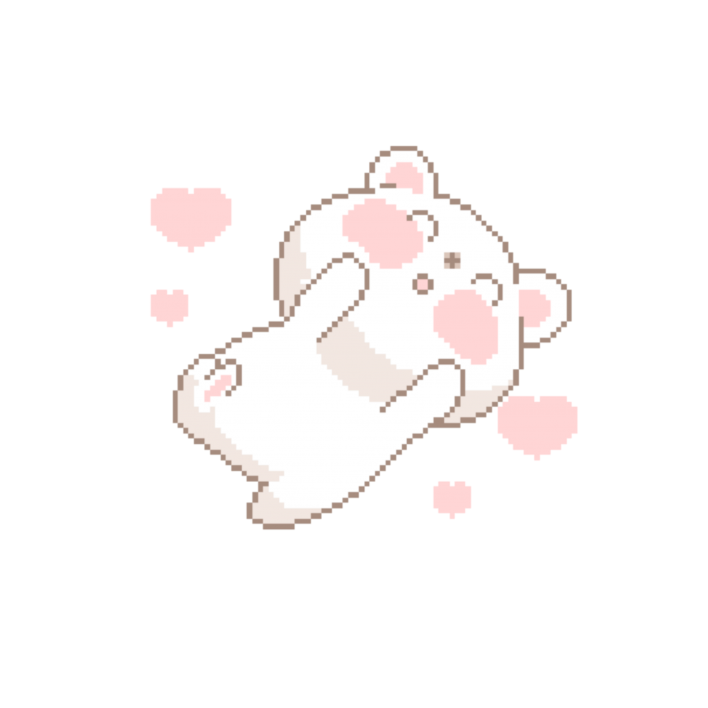 Котик с сердечком пиксельный