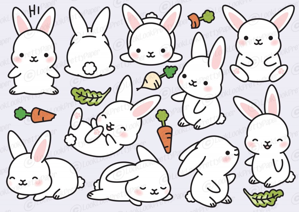 Милые кролики иллюстрации