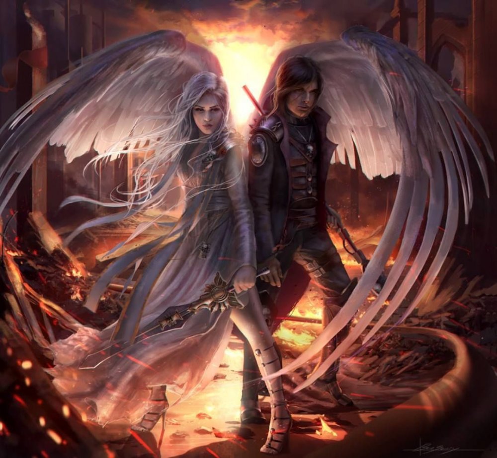 Две девушки ангел и демон