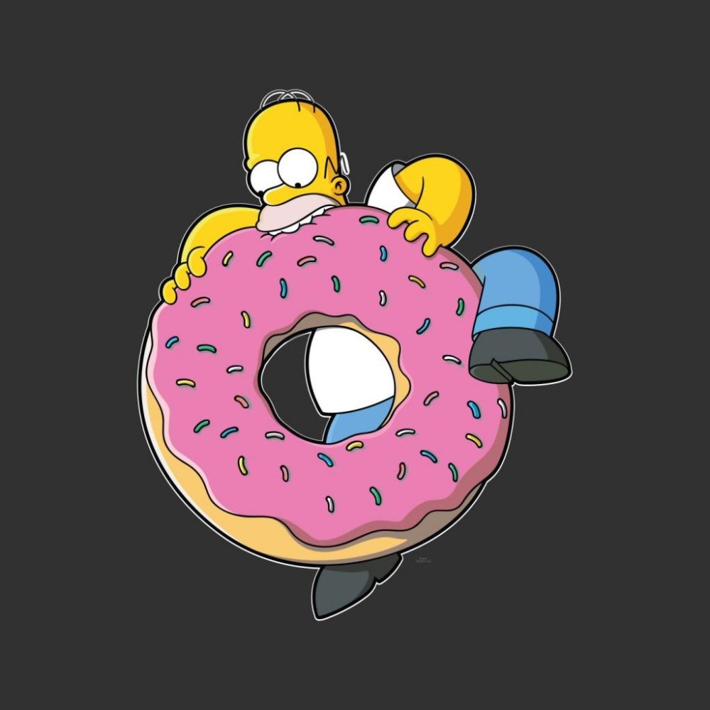Гомер из Симпсонов с пончиком