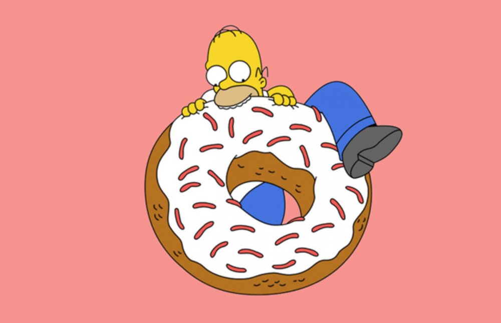 Гомер симпсон среди пончиков