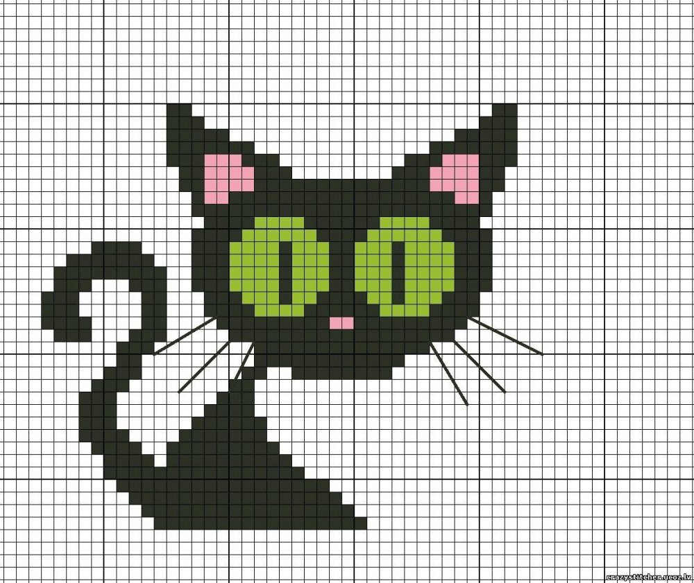 Cat with Donut Pixel Art