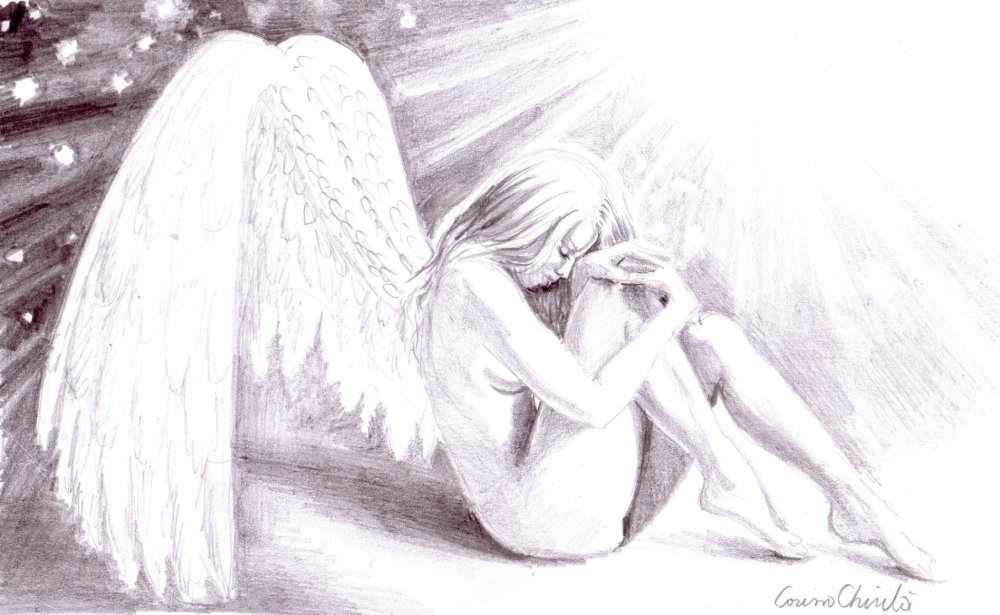 Картинки для срисовки ангел