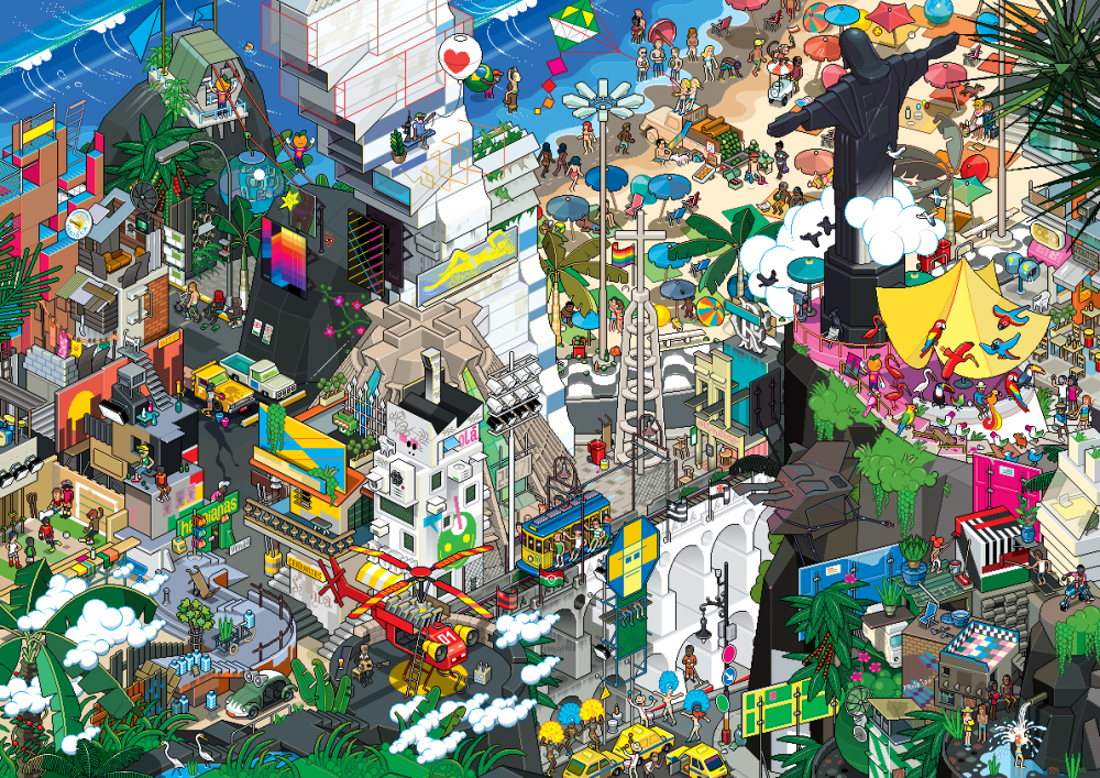 Пазл Heye Puzzle + poster Лондон, Eboy (29339), 1500 дет.