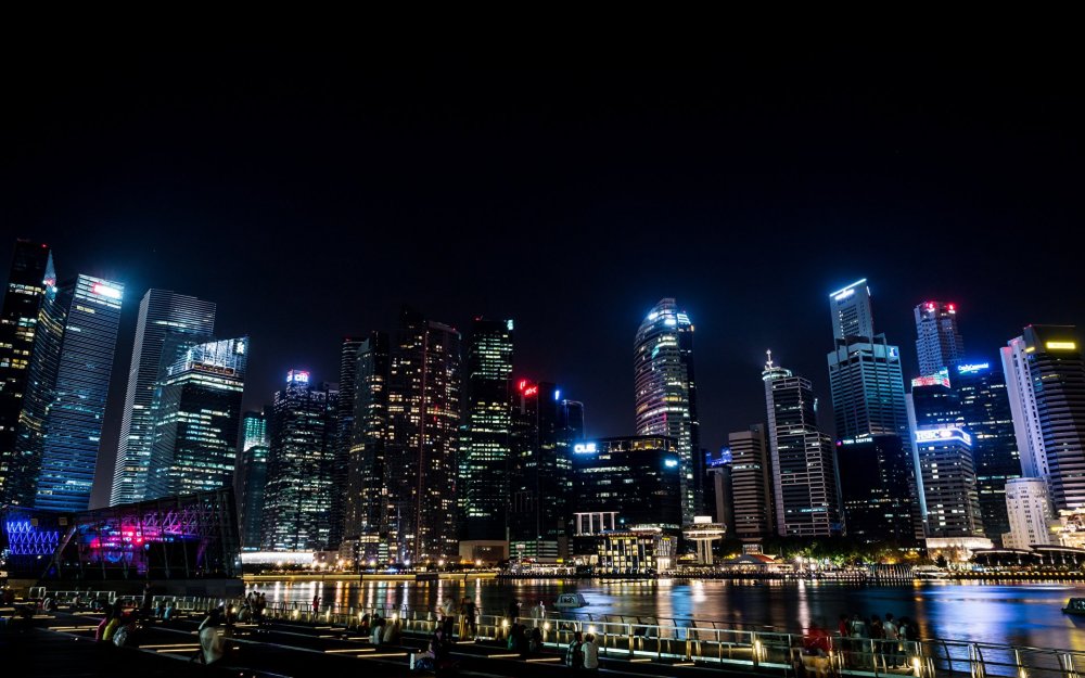 Ночной Сингапур 1920x1080