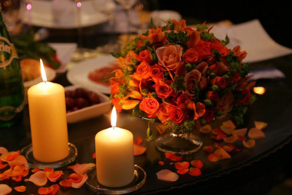 Романтический ужин при свечах
