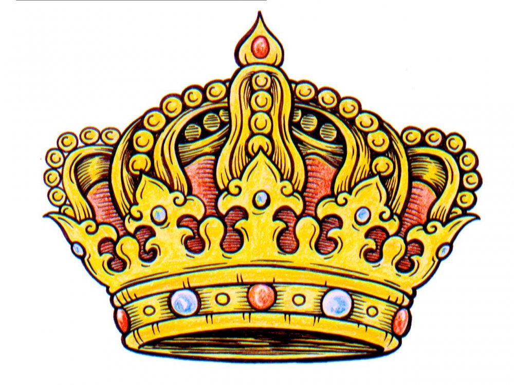 Королевская корона тату эскиз