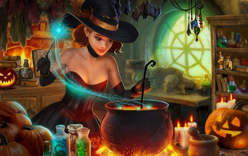 Ведьма на Хэллоуин