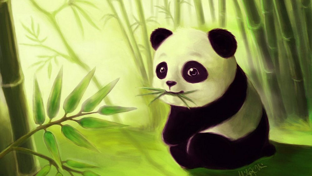 Милые рисунки для срисовки Панда