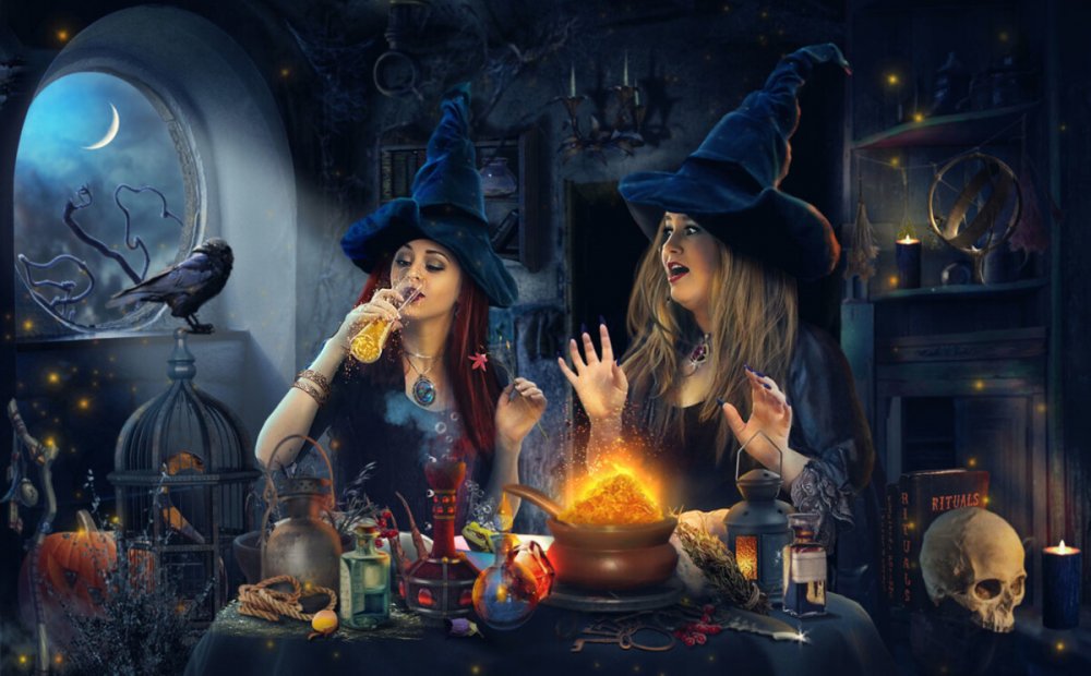 Аниме ведьмочка Хэллоуин