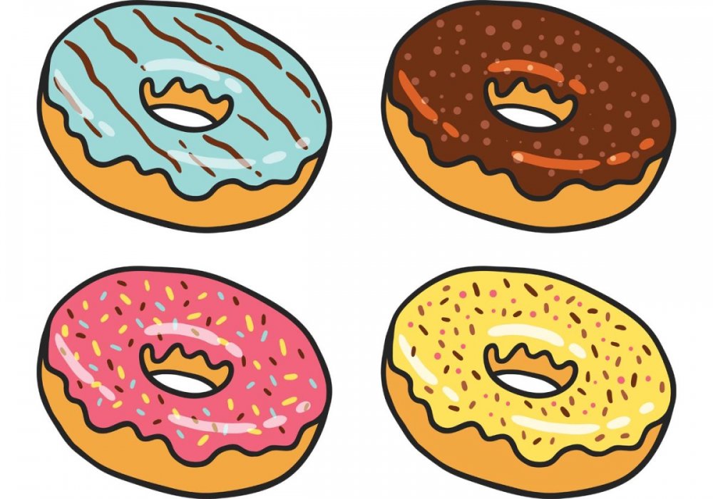 Рисунки для скетчбука маркерами пончик и кофе