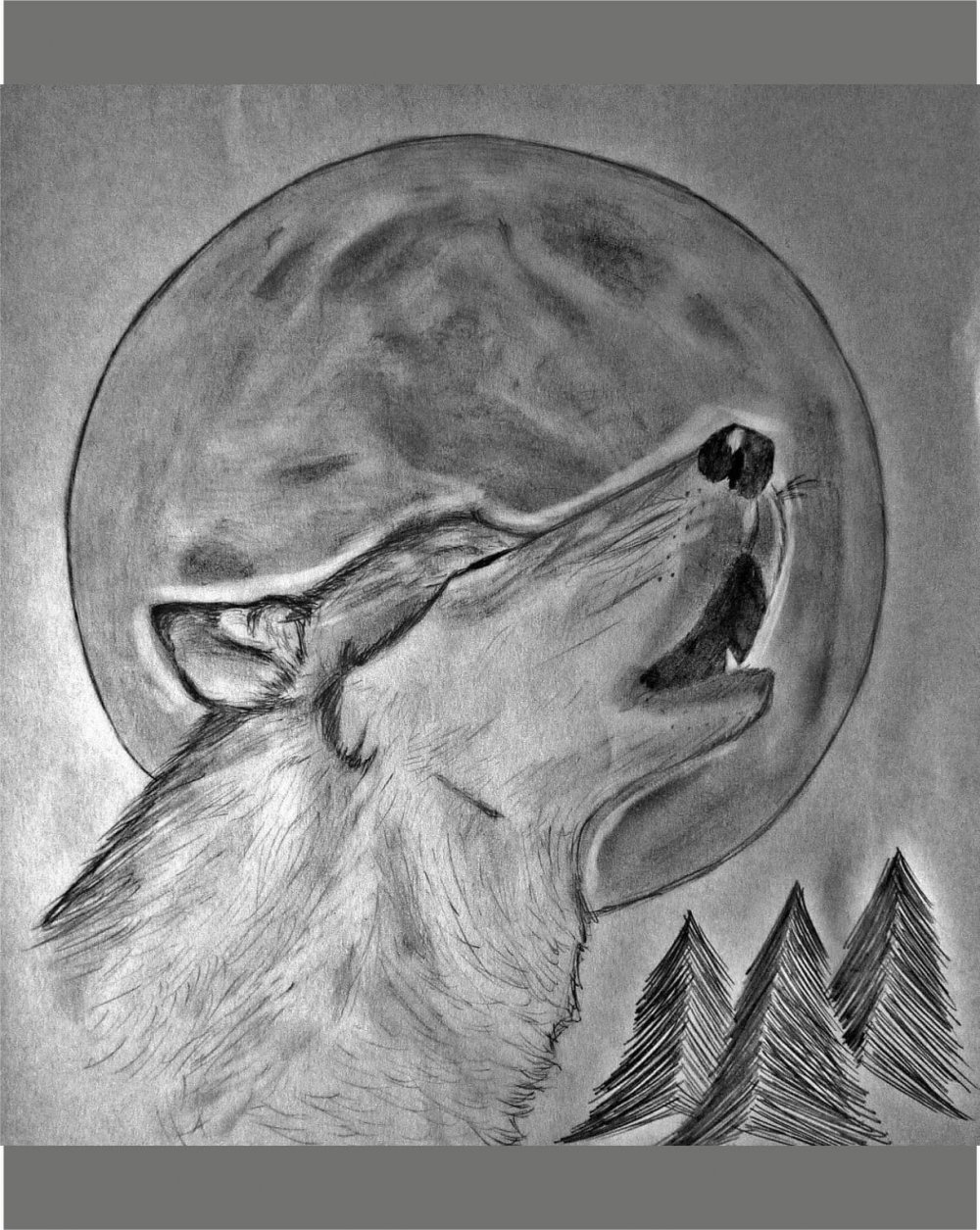 Волк ручкой