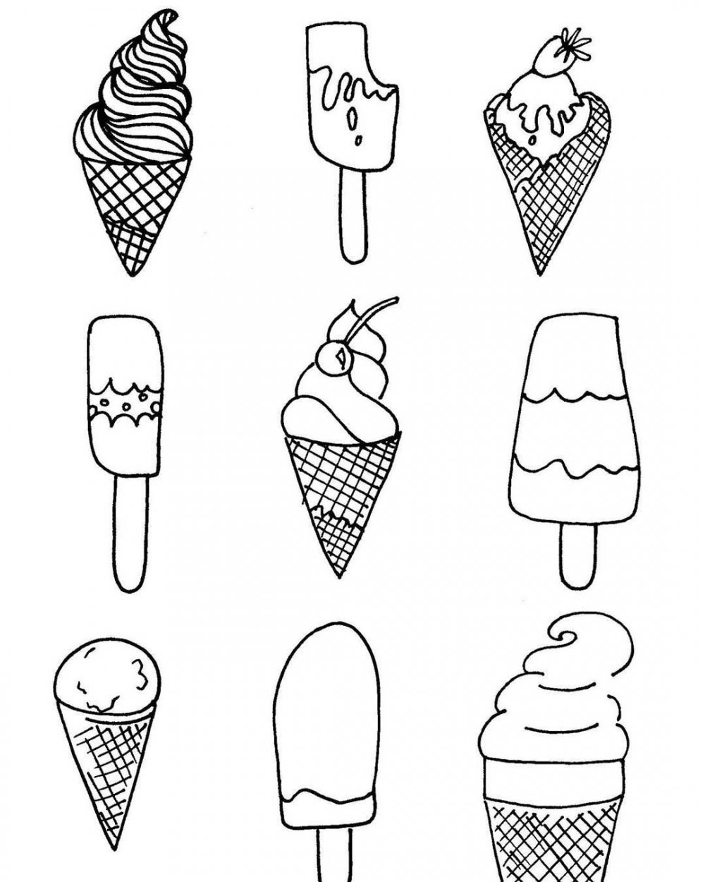 Картинки мороженого для срисовки