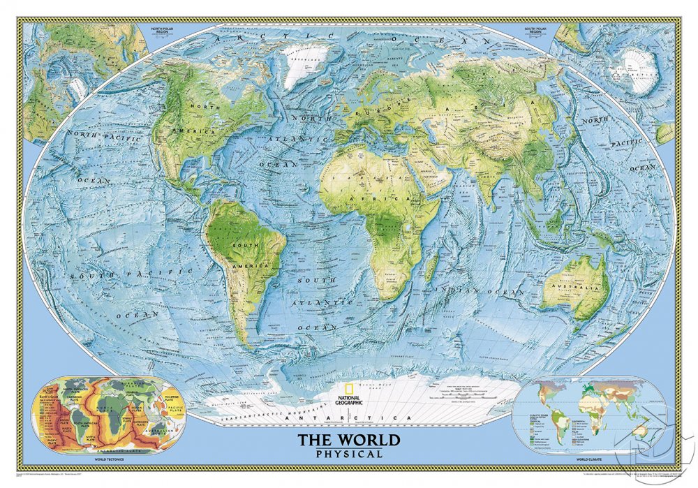 Физ карта мира