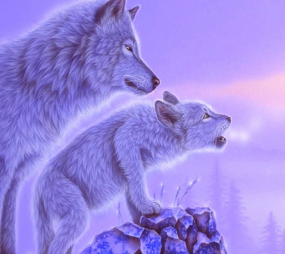 Логово волка с волчатами