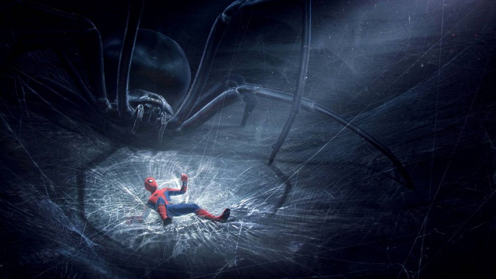 Костюм человека паука с паутиной мятами