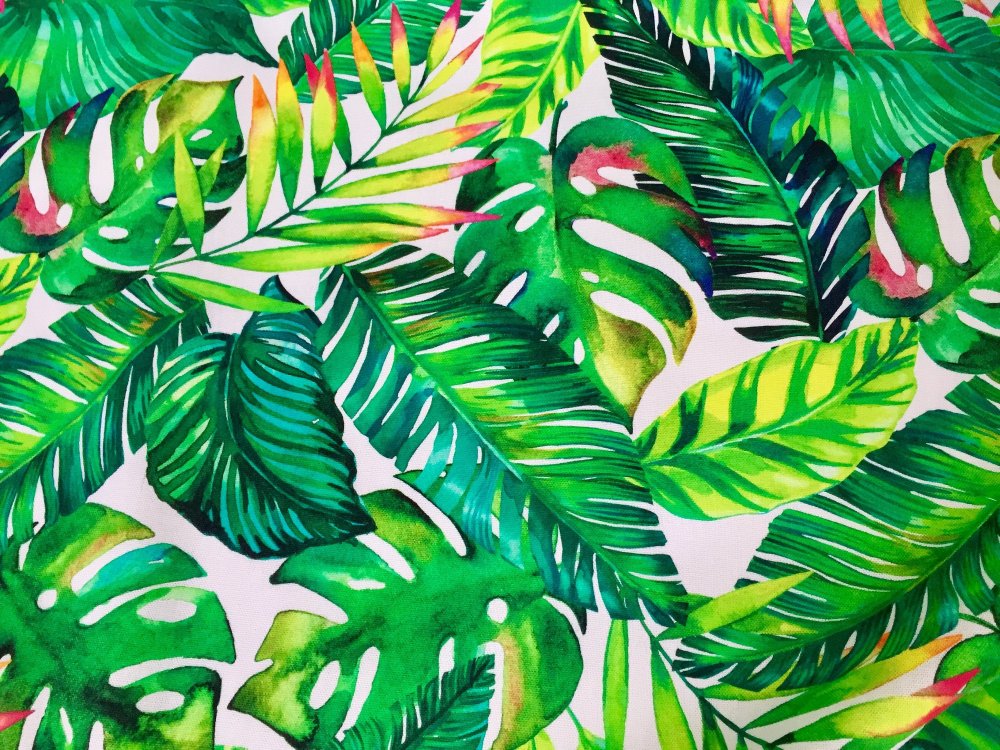 Ткань с листьями пальмы