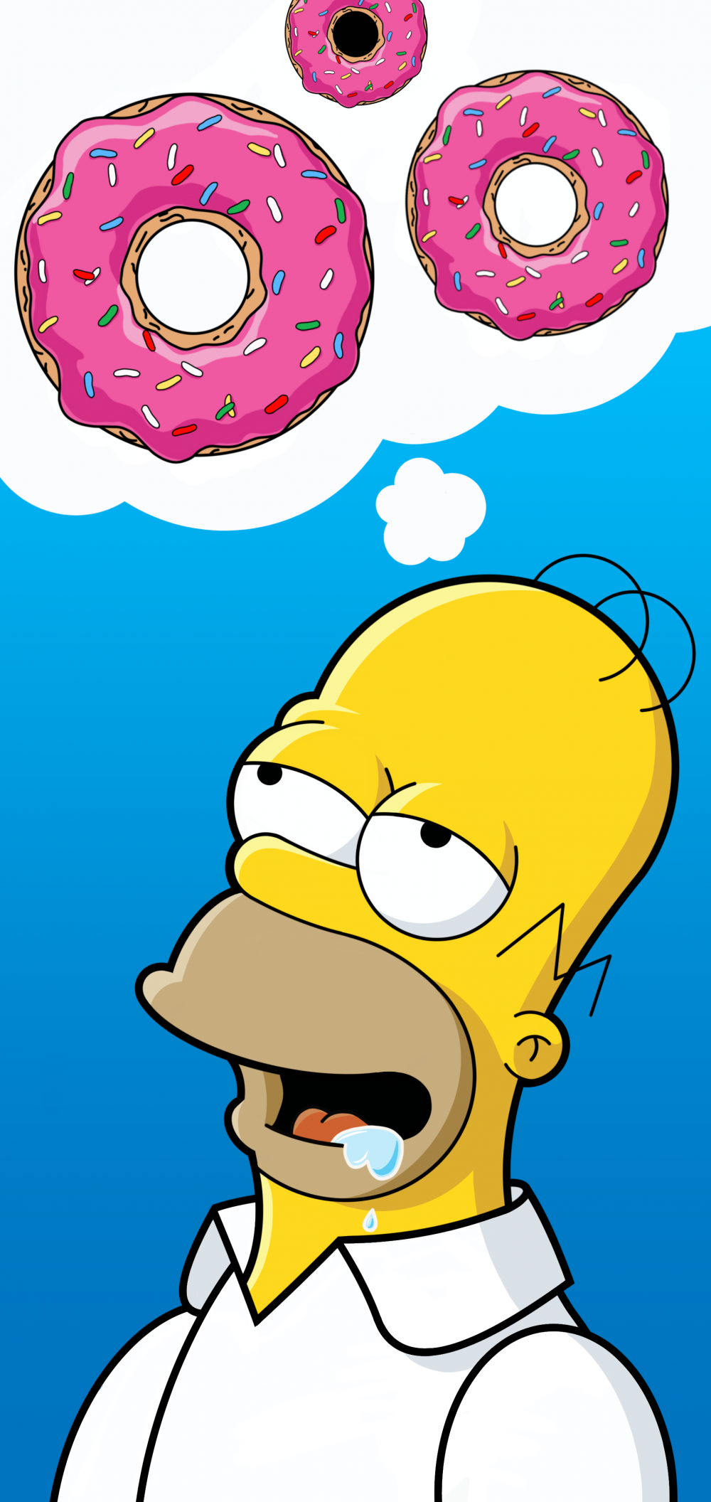 Гомер симпсон с пончиком рисунок