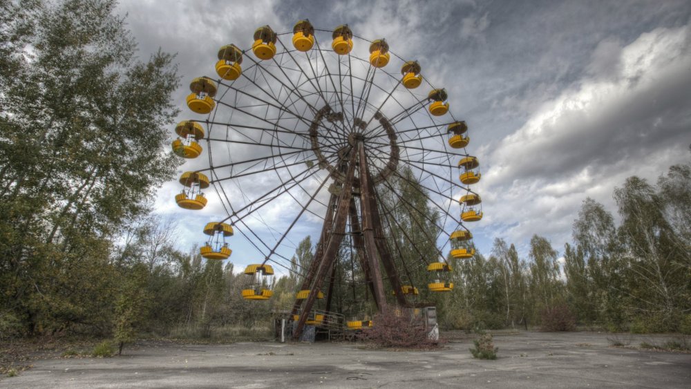 Чернобыль зона отчуждения колесо обозрения