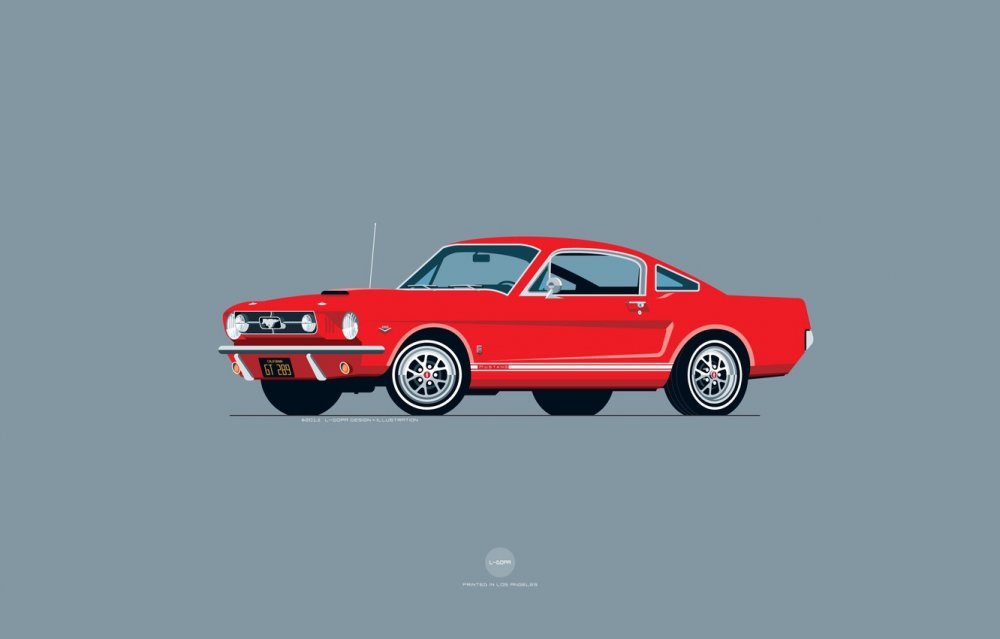 Ford Mustang 1965 minimalism