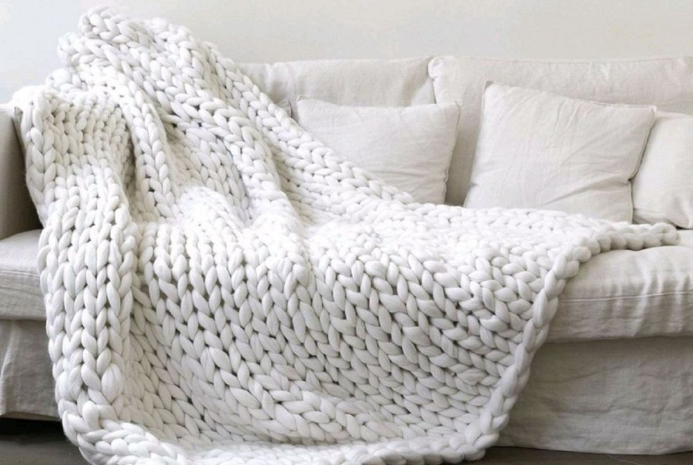 Вязаное одеяло