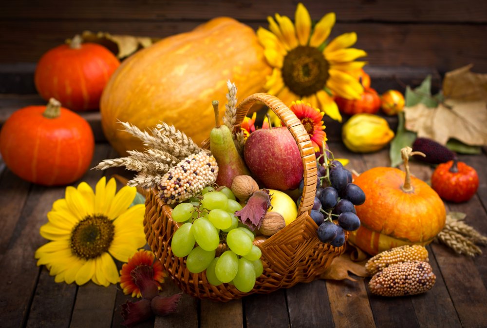 Осенние овощи и фрукты