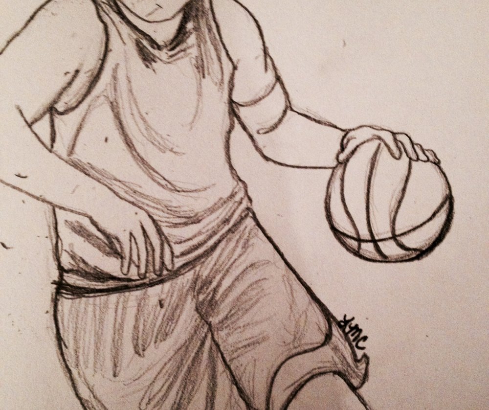 Баскетболист рисунок
