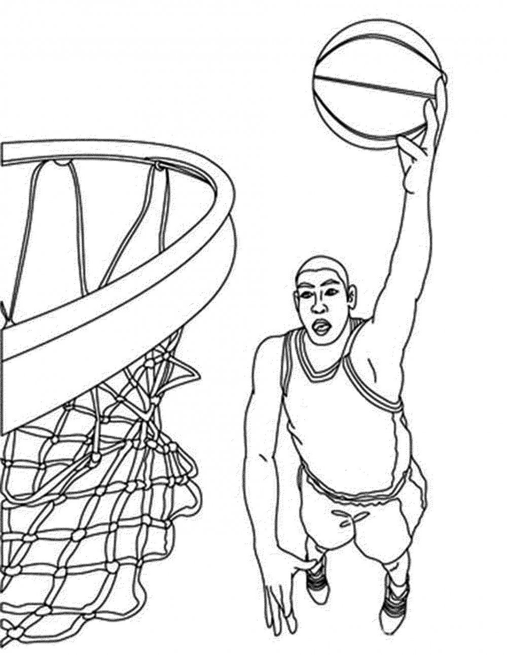 Джордан баскетболист раскраска