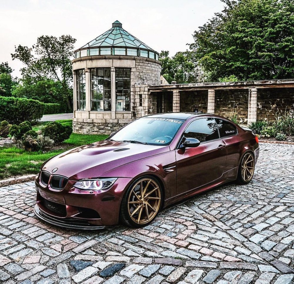 Burgundy BMW m5