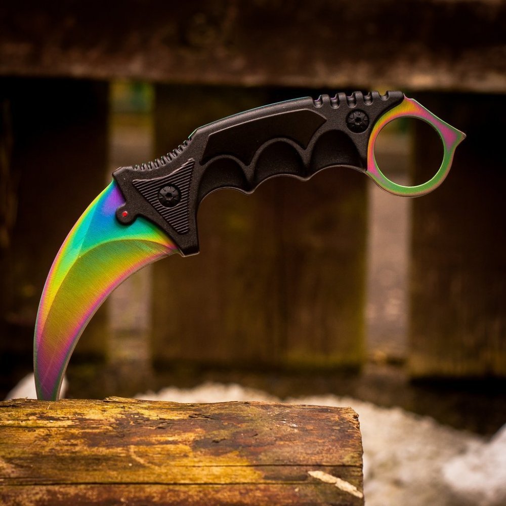 Нож керамбит Counter Strike go Rainbow.