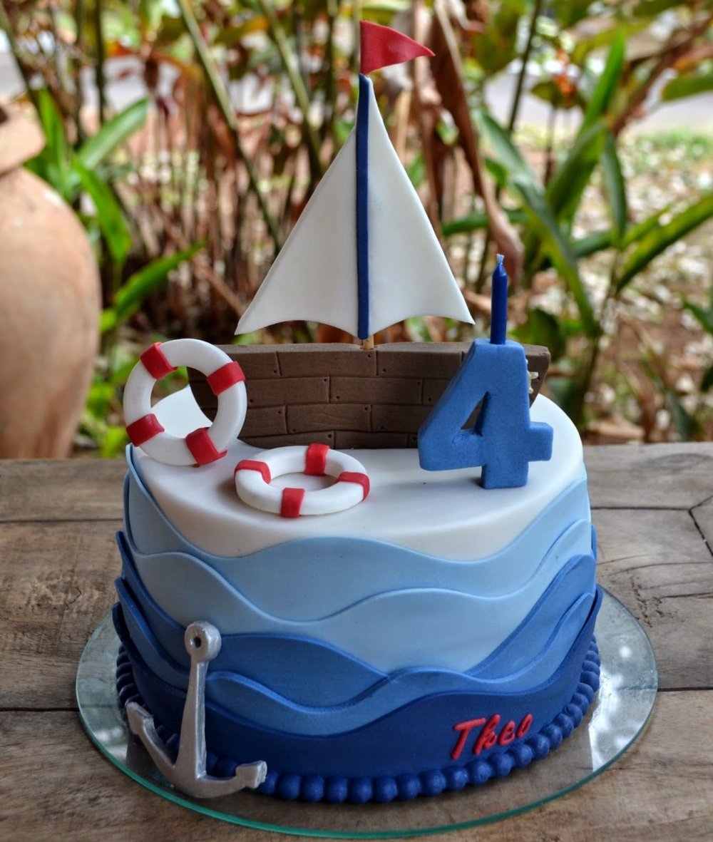 Торт в морском стиле для мальчика
