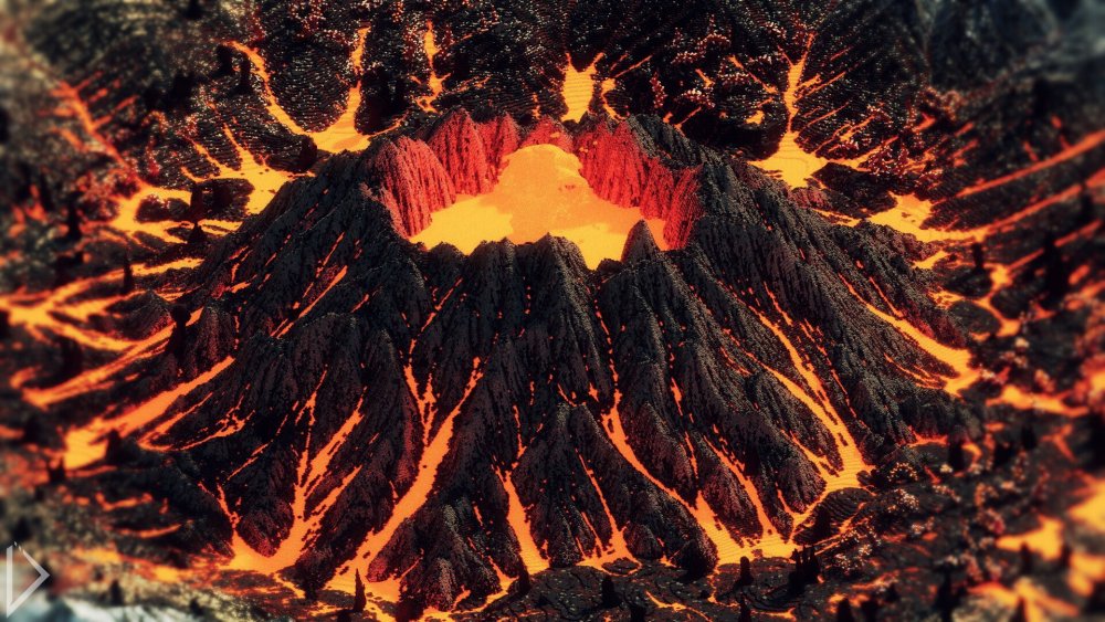 Магма в жерле вулкана