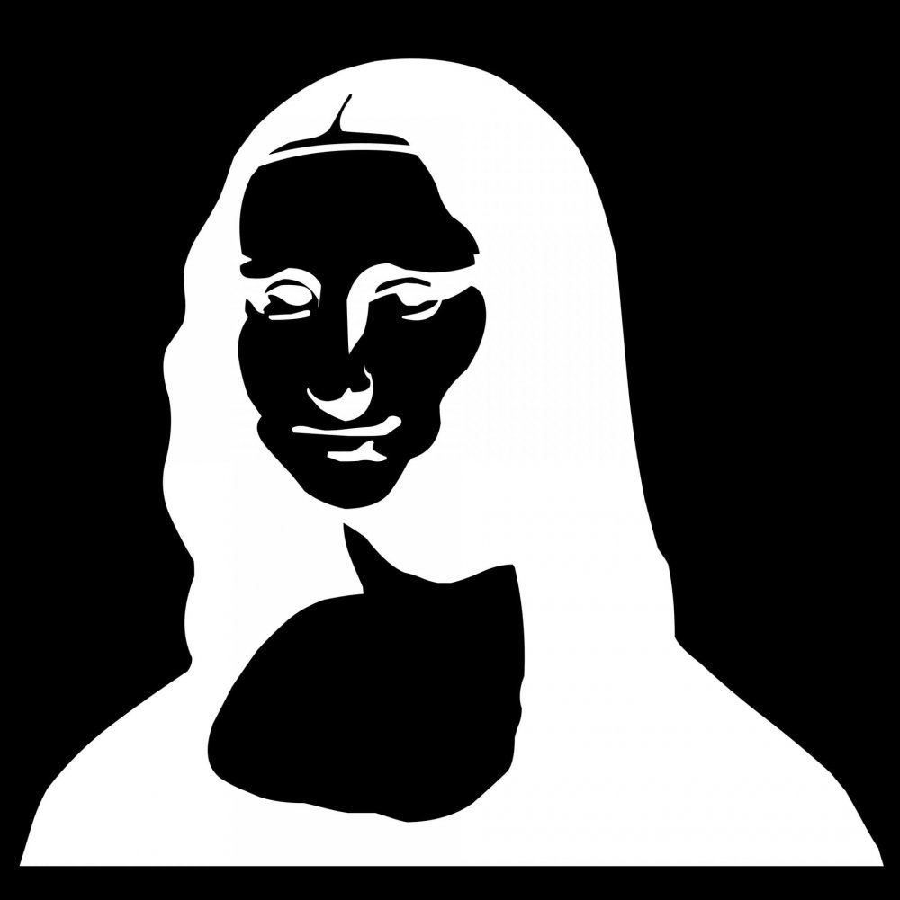 Мона Лиза картина черно белая