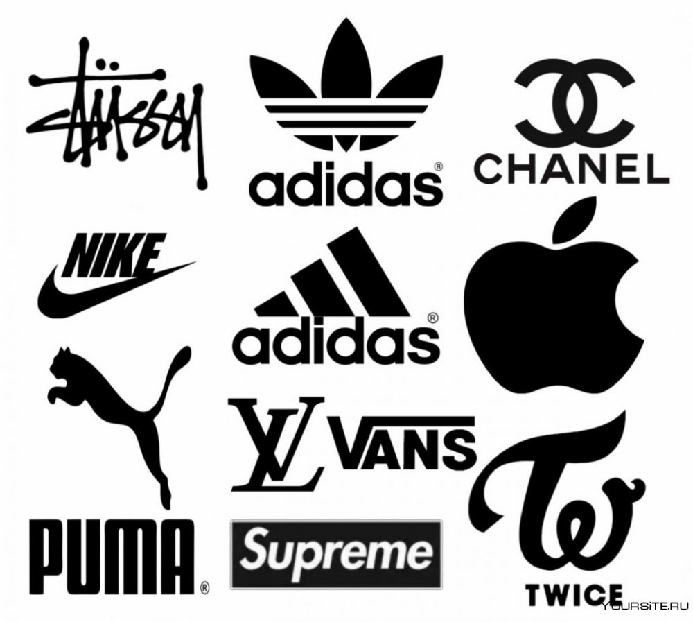 Значки брендов одежды