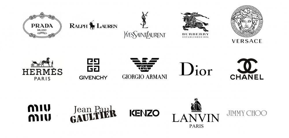 Логотипы известных брендов одежды