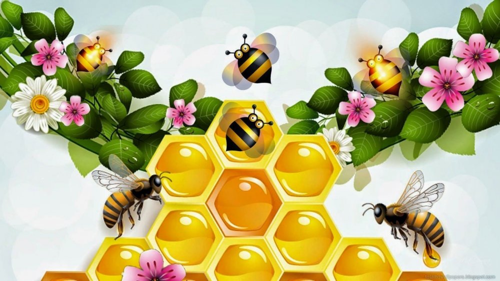 Пчёлы цветы мёд