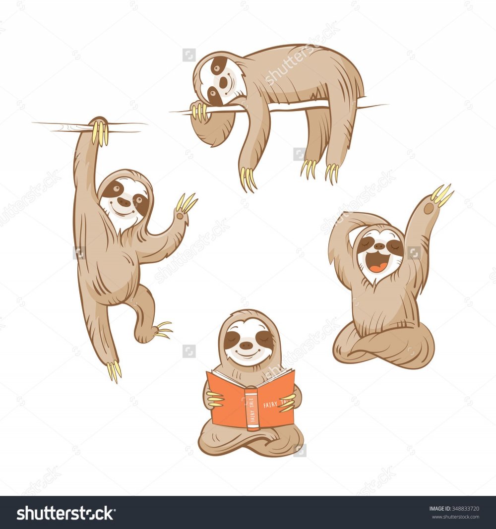 Ленивцы мультяшные