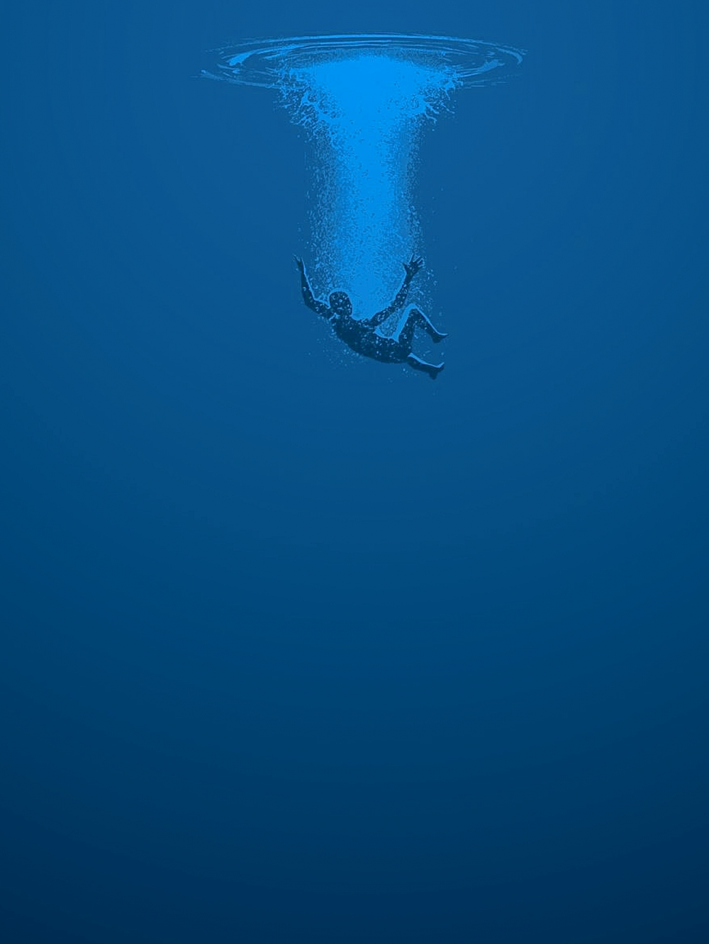 Человек падает в воду