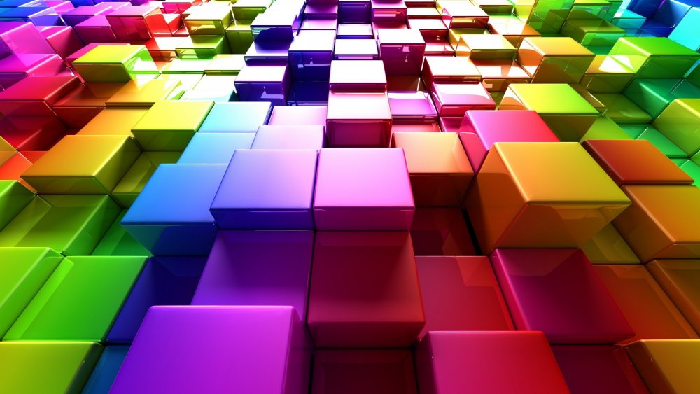 Кубики цветные
